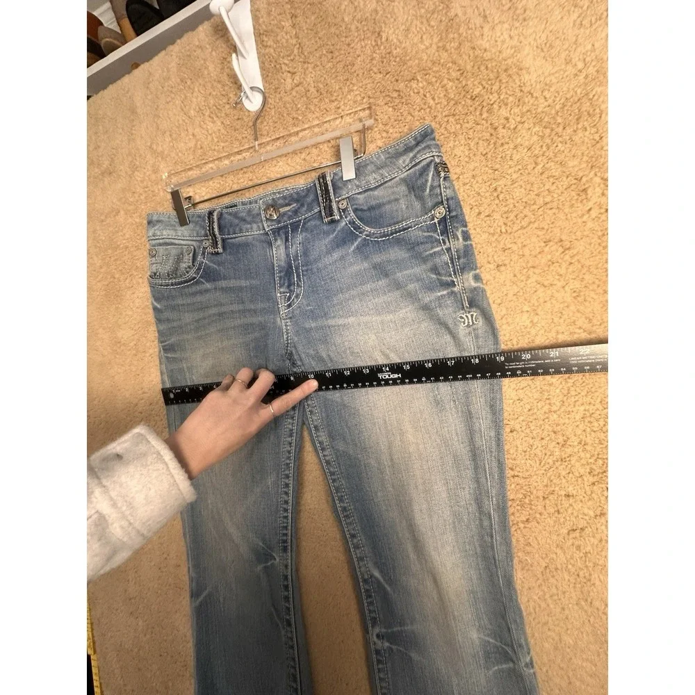 Miss Me Bootcut Jeans Size 30 Low Rise Embroidered Flap Pocket Y2K Western